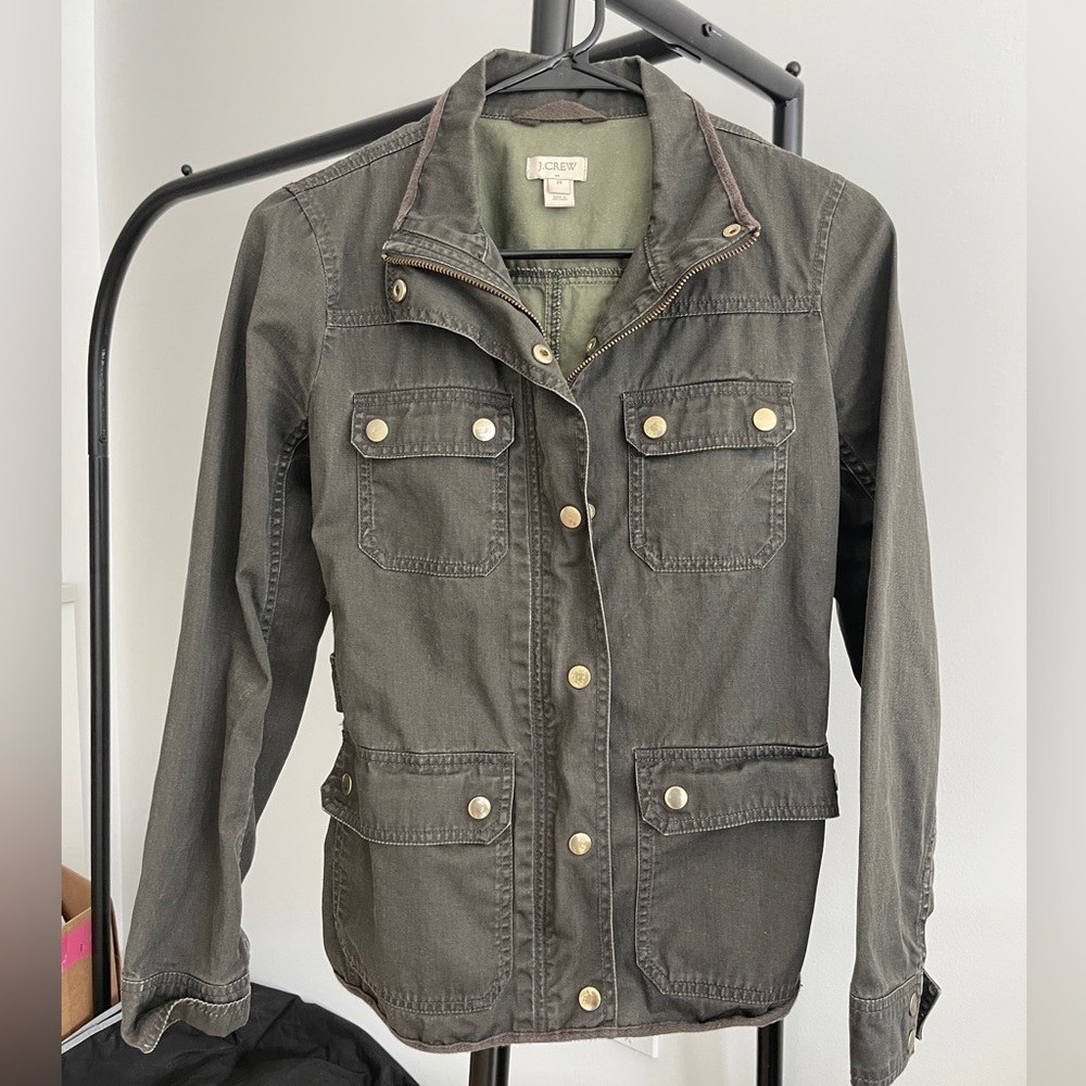 J. Crew Sage Green Utility Jacket